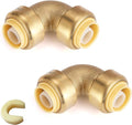 300PC HeSun 1/2" x 1/2" Push-fit 90 Degree Elbow | Brass Push-to-Connect by HeSun