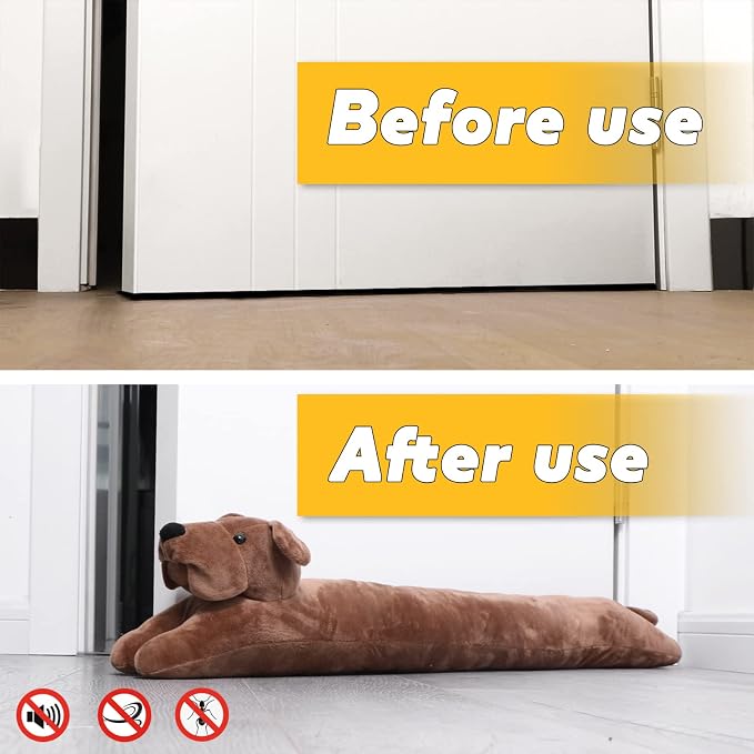 Dog Under Door Draft Stopper Heavy Duty, 3LB 36 Inch Decorative Fabric Door - Image 6