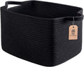Goodpick Woven Storage Basket for Shelves, Cotton Rope Baskets for Books by Goodpick