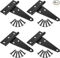 4 Inch T-Strap Shed Door Hinges Heavy Duty, Yard Door, Barn Door Gates by SANKINS