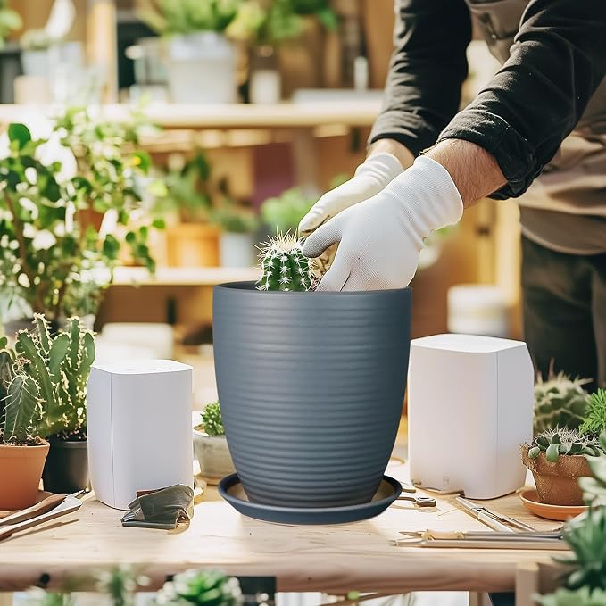 8 Inch Ceramic Plant Pot Large Planter Pot - Image 4
