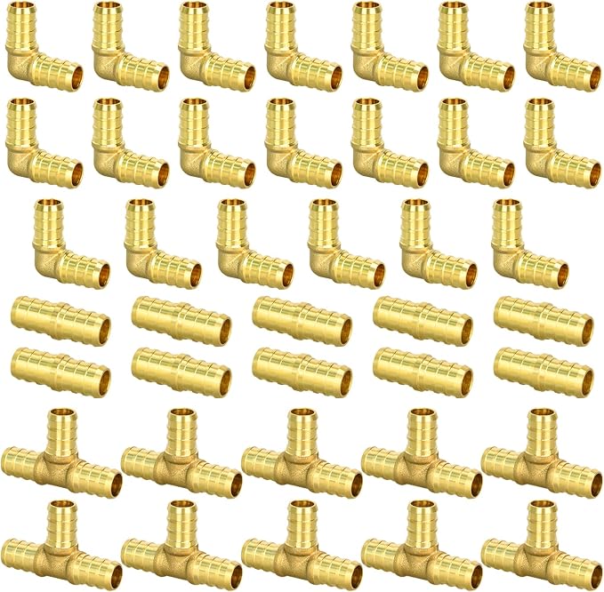 40pcs 1/2" Brass PEX Fittings Combo by PXZBLG