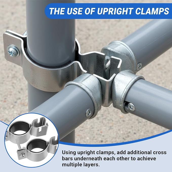 Zonon 4 Pcs Adjustable Upright Clamp Pipe, Drape Clamps - Image 4