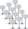 Silver Crystal Candle Holders Candlestick Holders by Unknown