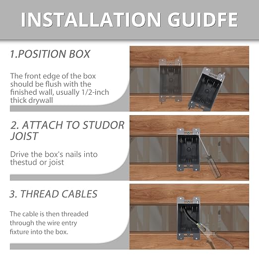 Old Work 1 Gang Outlet Box, 4.33 Inch Length By 2.32 Inch Width By 3.7 Inch - Image 5