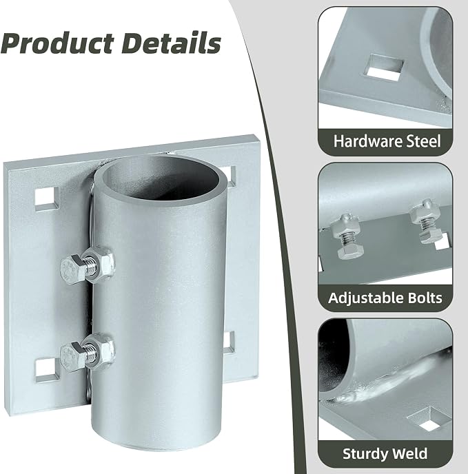 Stationary Dock Heavy Duty Hardware Side Leg Pipe Holder, Floating Dock - Image 3