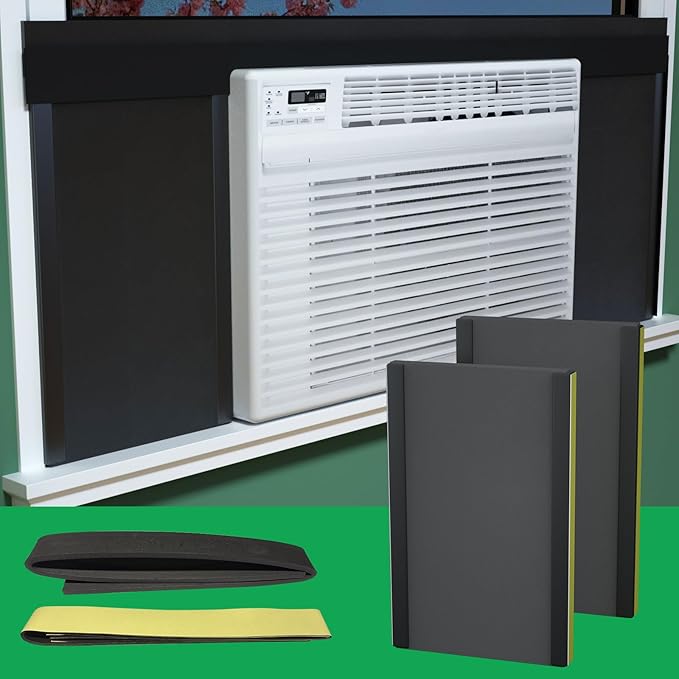 Full Surround Window AC Insulated Foam Panels, AC Window Seal w/4 Pressure by SZKXMJ