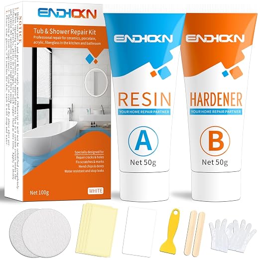 Bath Repair Kit White 100g, Chip & Pedestal Crack Hole Scratches Repair | - Image 9