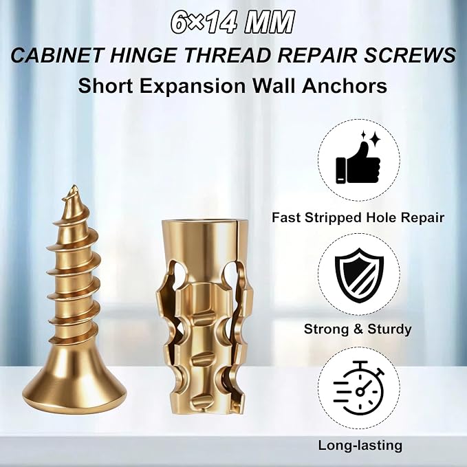 100Pcs Expansion Screws Hinge Repair Cabinet Stripped Kit - Image 3