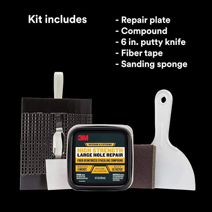 3M High Strength Large Hole Repair Kit | Wall Hole Repair Kit - Image 6