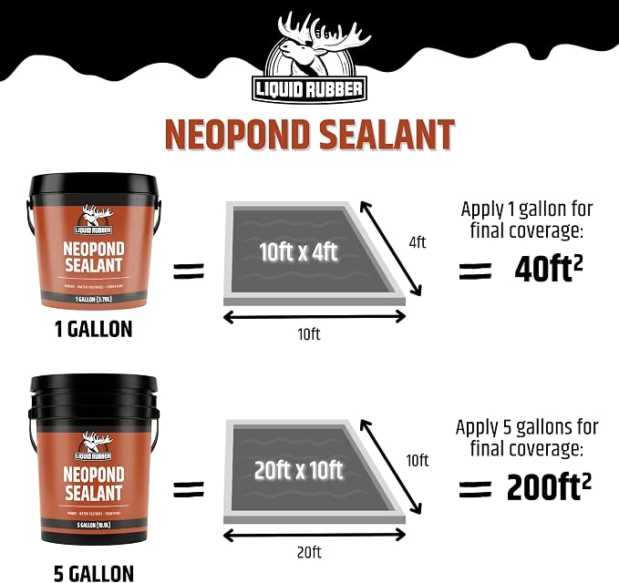 Liquid Rubber NeoPond Waterproof Pond Sealant, Fish/Plant Safe, 1 Gallon | - Image 6