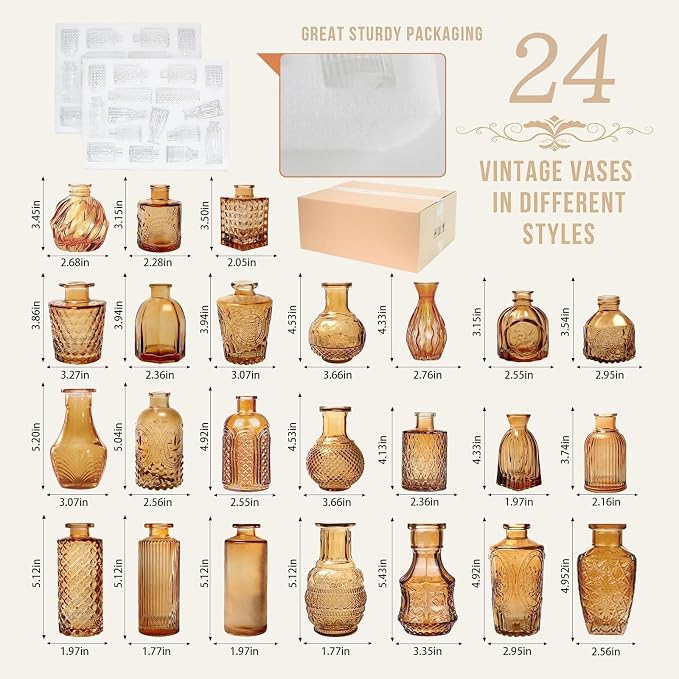Mini Bud Vases As Wedding Centerpieces - Image 2