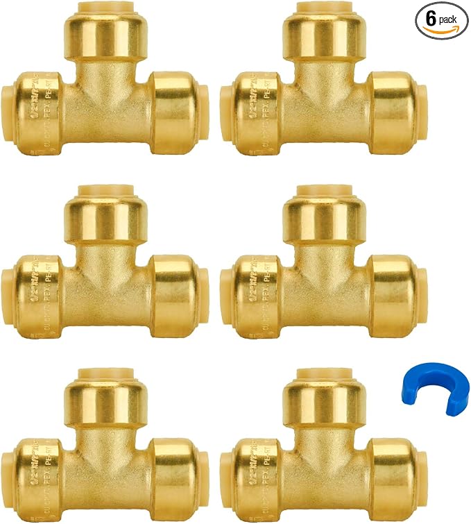 1/2 Inch Tee, Push Pex Tee Fittings 1/2 Inch, by SUNGATOR
