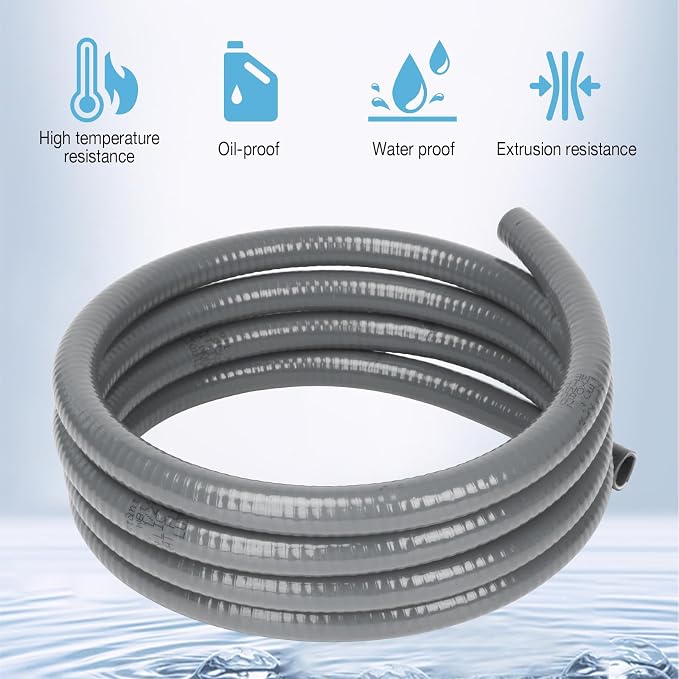 3/4 Inch 6 ft Liquid Tight Conduit Kit, Flexible Electrical Conduit Kit | - Image 5