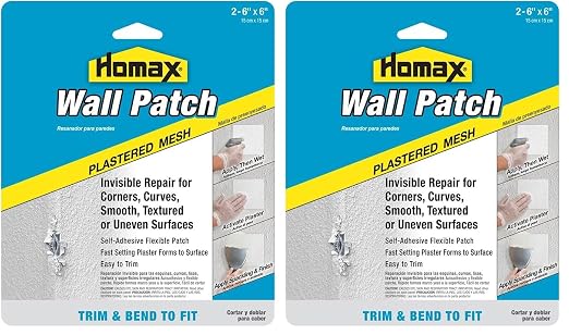 Homax 6"x6" 4 Pack Pre-Plastered Mesh Wall Patch by Homax