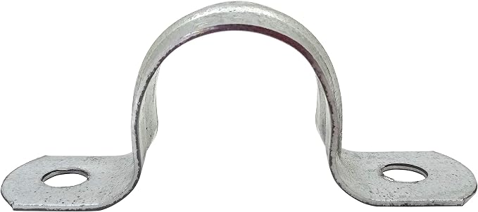 Rigid Pipe Strap Clamp Hanger, 2 Holes, Galvanized or PVC Pipes, IMC Conduit - Image 4
