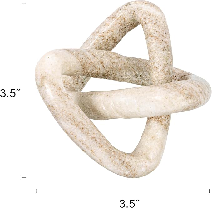 Creative Co-Op Modern Decorative Marble Link Knot - Image 2