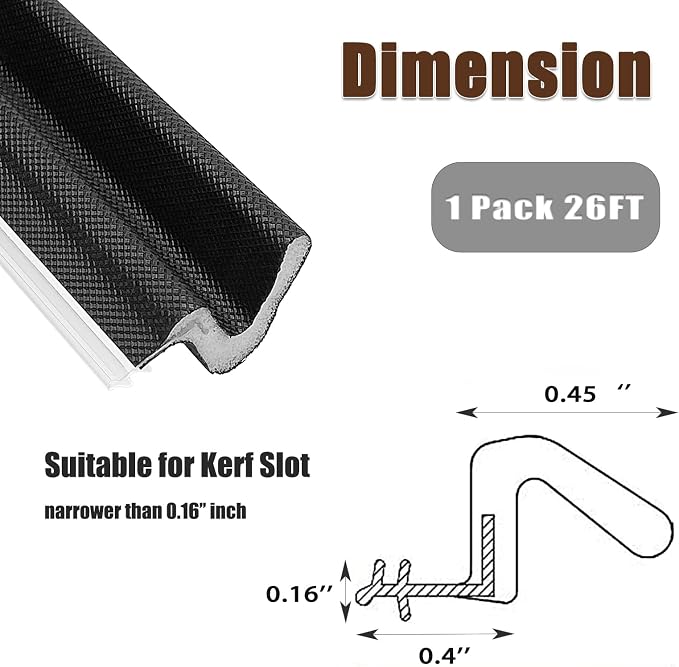 YZGJM Door Frame Kerf Non-Adhesive Weather Stripping Seal Strip PU Foam - Image 6