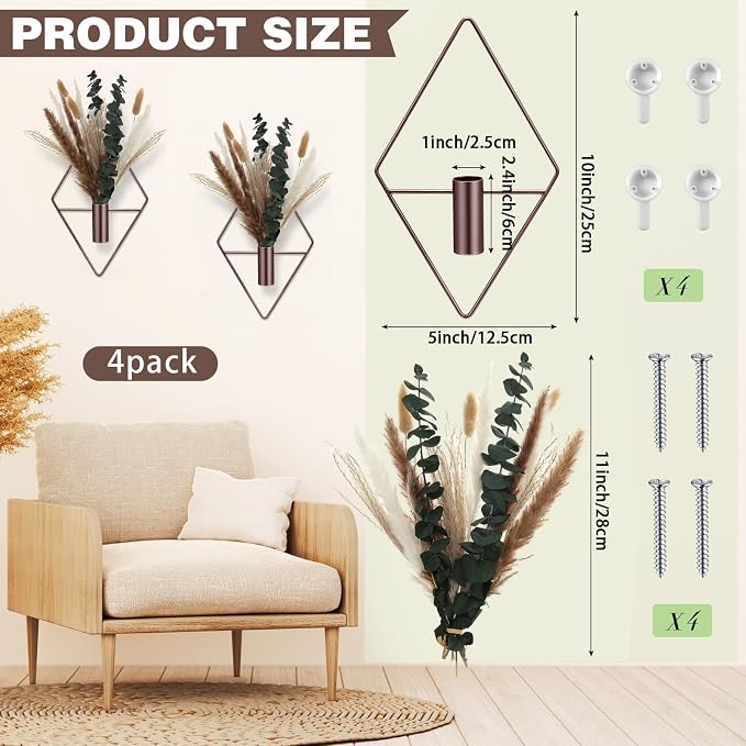 Jexine 4 Pcs Hanging Planters - Image 2