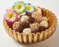 Ruffle Decor Large Decorative Bowl, fruit bowl kitchen stone bowl, bowl decor by Unknown