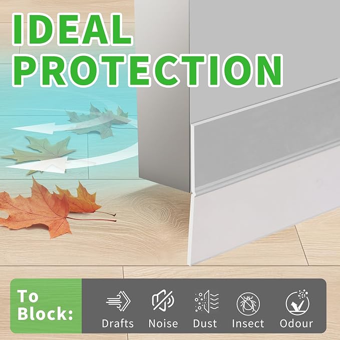 Weather Stripping Door Seal 100% Silicone, 33ft Strong Adhesive, Flexible - Image 2