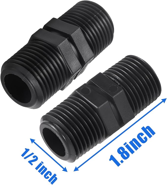 10 Pcs Head Pipe Riser 1/2 Inch MPT Double Male Pipes Thread Head | Pipe Riser - Image 2
