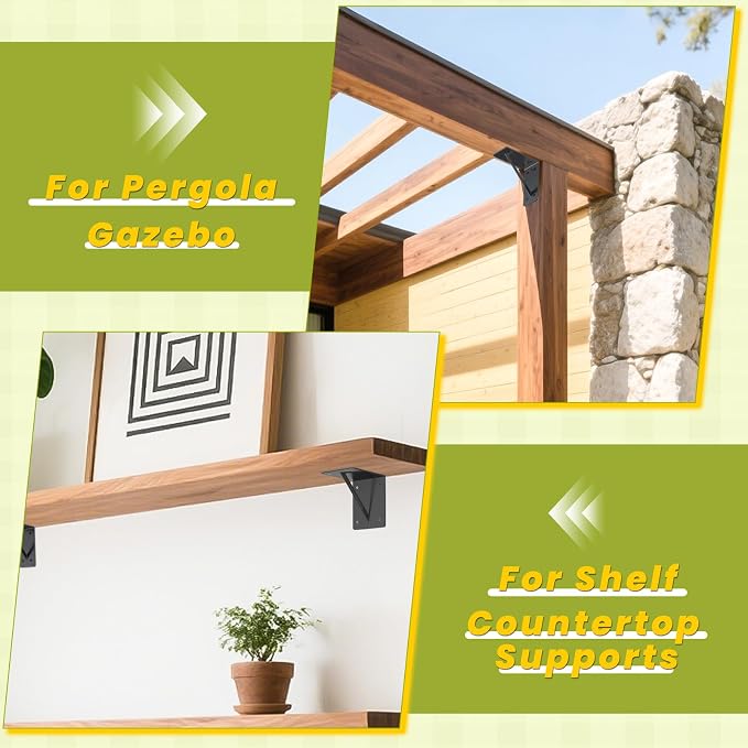 4 Pcs 6"x 6"x 3" L Shape Brackets - Image 6