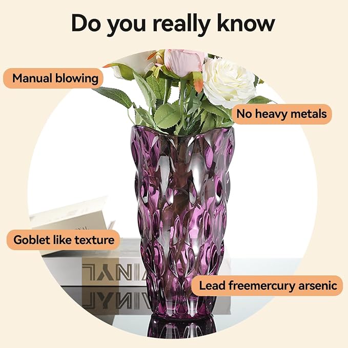CEMABT 9.5inch 3.4 lb Glass Vases - Image 3
