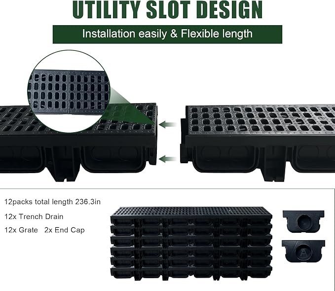 12 Pack 19.7x5.5x3.7 in. A15 Channel Drain - Image 7