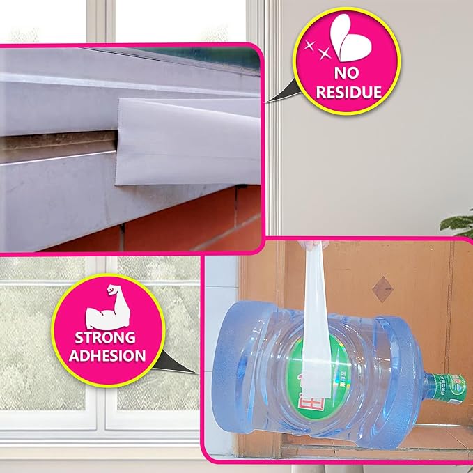 WENSSKKU White Window Weather Sealing Tape 2Inch X 65Ft, Window AC Seal Air - Image 4