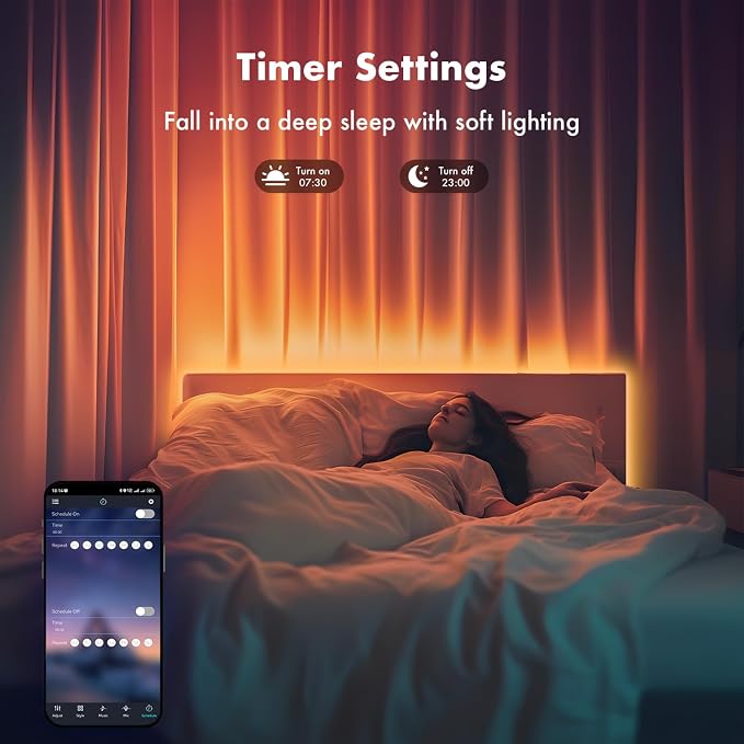 LED Lights for Bedroom, 2025 Double Row 100FT 960LEDs RGB Strip Lights Music - Image 5