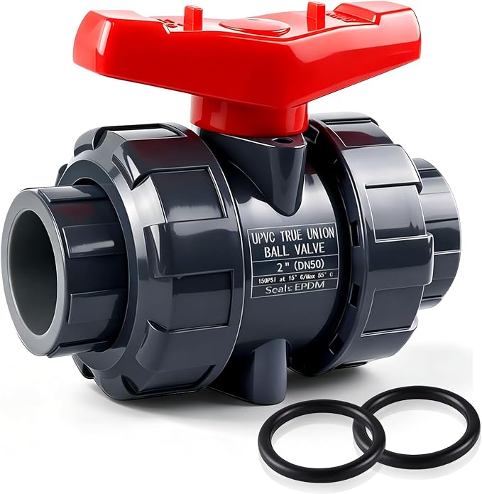 PVC Union Ball Valve, Slip Socket, Full Port by Boltigen