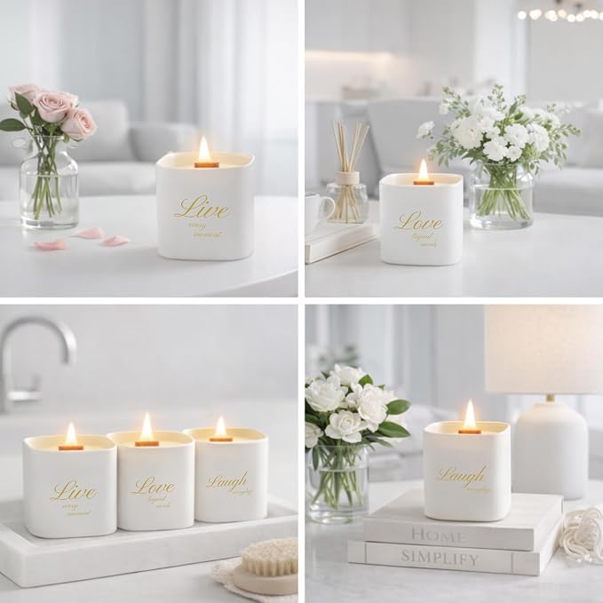 Set of 3 Premium Scented Soy Candles Gift Set | One Life Collection - Image 6