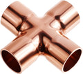 Union Cross Copper Fitting, 1/2 In, ID 12.7 mm, Wall 1.2 mm | Cupreous 4 Way by FOCMKEAS