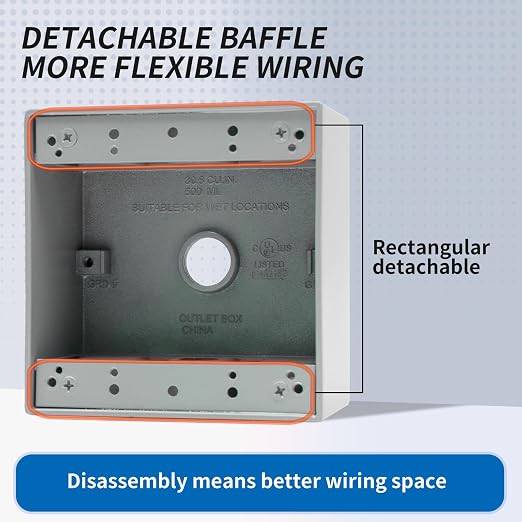2-Gang Weatherproof Outlet Box - Image 4