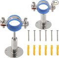 304 Stainless Steel Wall Mount Ceiling Mount Pipe Supports, Adjustable Pipe by Unknown