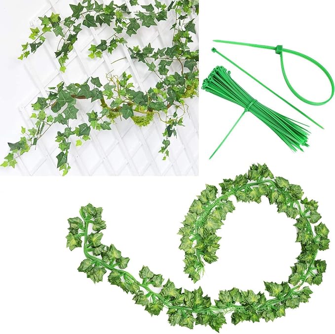 Comtelek 504 FT Artificial Ivy 72 Pack Ivy Vine Garland Ivy Leaves Greenery - Image 3