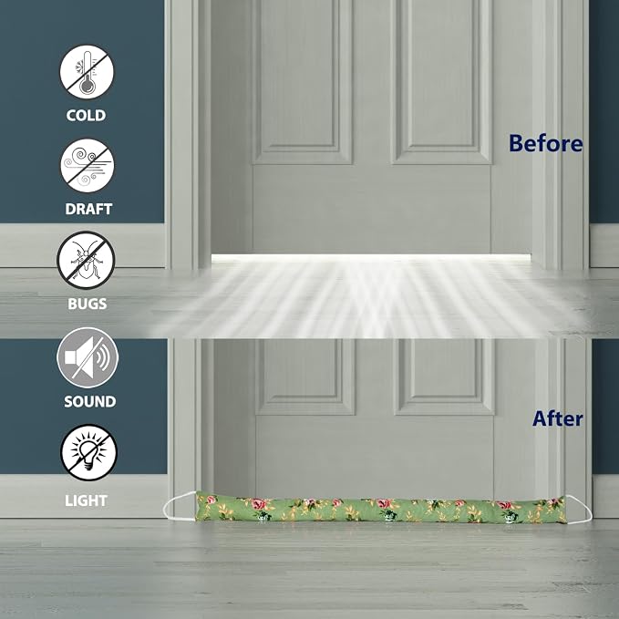 2 Pack 36 Inch 2.8 Inch Wide Slim Under Door Blocker Door Draft Stopper - Image 3