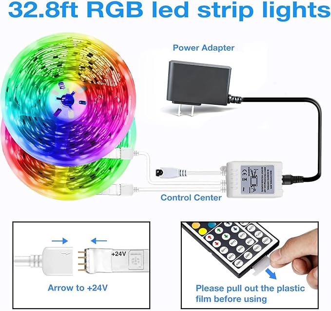 DAYBETTER Led Strip Lights 32.8ft Kit - Image 3