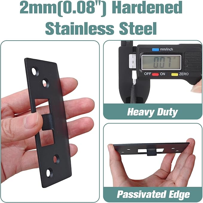 Extra Large Door Strike Plate, Adjustable Door Strike Plate, Large-Hole - Image 5