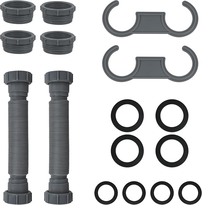 Flexible Sink Drain Pipe P Type Water Storage Bend, by Unknown