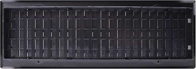 Decor Grates AJH414-BLK Oriental Floor Register, 4x14 Inches, Textured Black - Image 9