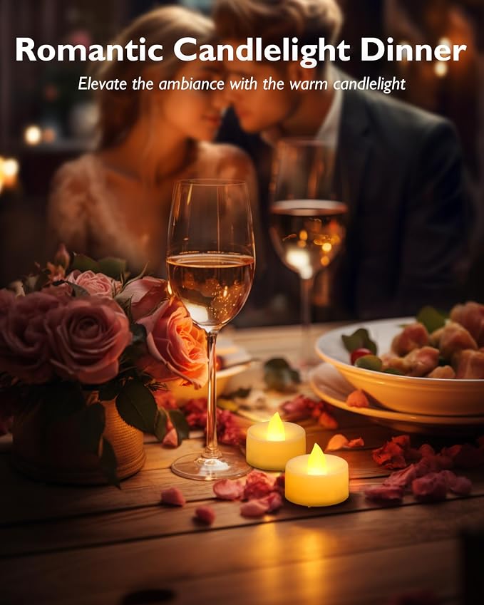 Homemory 12-Pack Flameless Tea Lights Candles Battery Operated, 200+ Hours | - Image 8