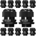 12 Pcs 1" NPT Black Adjustable Cable Glands by Wocloer