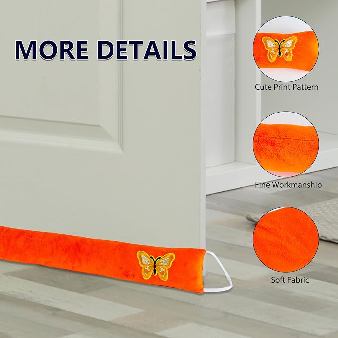 Decorative Weighted Under Door Draft Stopper 36 Inch, Heavy Duty Door Draft - Image 5