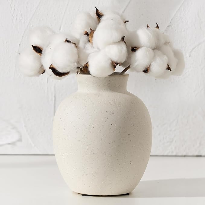 SIDUCAL Spotted Ceramic Modern Style Vase, 5.7 Inch Rustic Farmhouse Boho Vase - Image 8