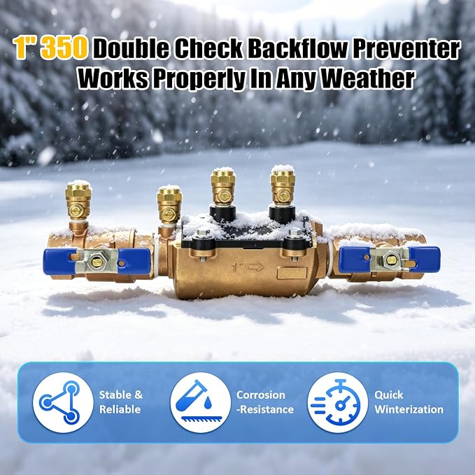 1" 350 Double Check Backflow Preventer | Double Check Valve Assembly, Prevent - Image 2