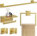 TQKAG 5-Pieces Brushed Gold Bathroom Hardware Accessories Set 23.6" SUS304 by TQKAG