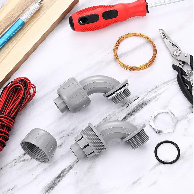 Liquid Tight Connector 3/4 Inch 90 Degree Non Metallic Flex Electrical Conduit - Image 7