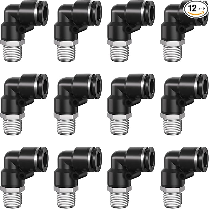 1/8 Push to Connect Fittings npt Thread to 1/4 Air Line Quick | Pneumatic by Unknown